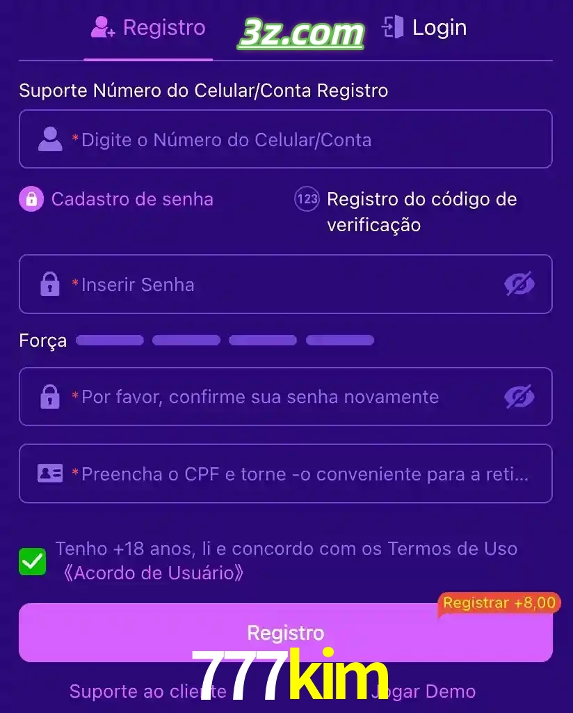 bonus de cadastro imediato
